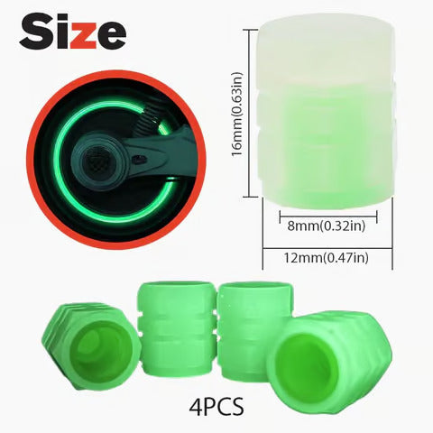 Universal Car Tire Valve Caps - Pack of 4 Pcs.