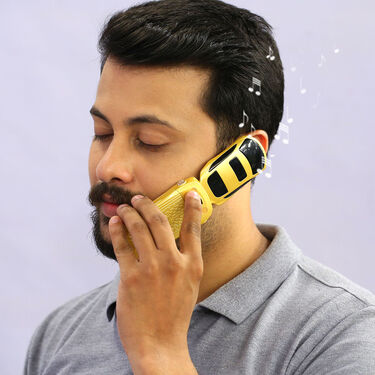 Car Flip Phone with Dual Screen & Dual SIM + Free Wireless Bluetooth Earpods with Charging Case & Inbuilt Powerbank (CSM10)