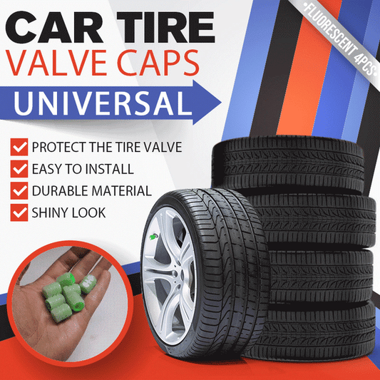 Universal Car Tire Valve Caps - Pack of 4 Pcs.